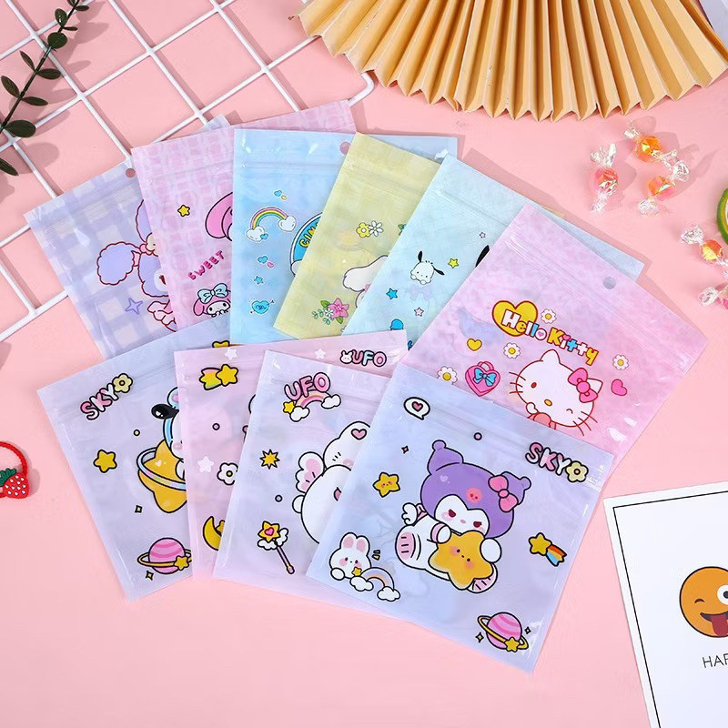 

LULU PAIYYA | GB15 Plastik Ziplok Plastik Mini Serbaguna Plastik Kemasan Mini 13.5cm Plastik Klip Serbaguna Kemasan Permen Kue Dengan Penutup Zip Lock Tas Cookie Mini Gambar Karakter Ziplock Estetik Lucu