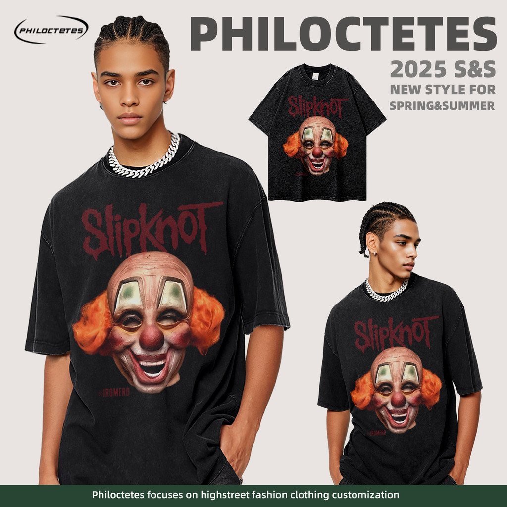 Kaos Baju Distro Avatar badut palsu Kerah Bulat Tshit Pola khusus Lengan pendek Pria dan wanita