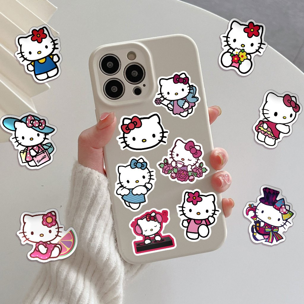 

Hot Stiker Aesthetic Kartun Stiker Sanrio Hello Kitty Decal Vinyl Stiker Anti Air- Sticker Lucu Buku Journal Koper Stiker Casing HP Stiker Laptop Helm Motor Stiker Botol Minum