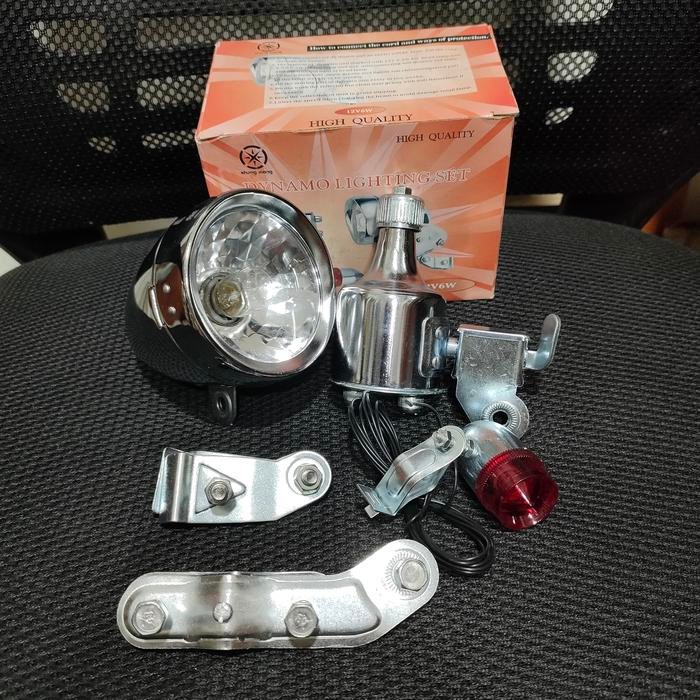 JUM LAMPU DINAMO SEPEDA ONTEL ATAU DYNAMO LIGHTING SET