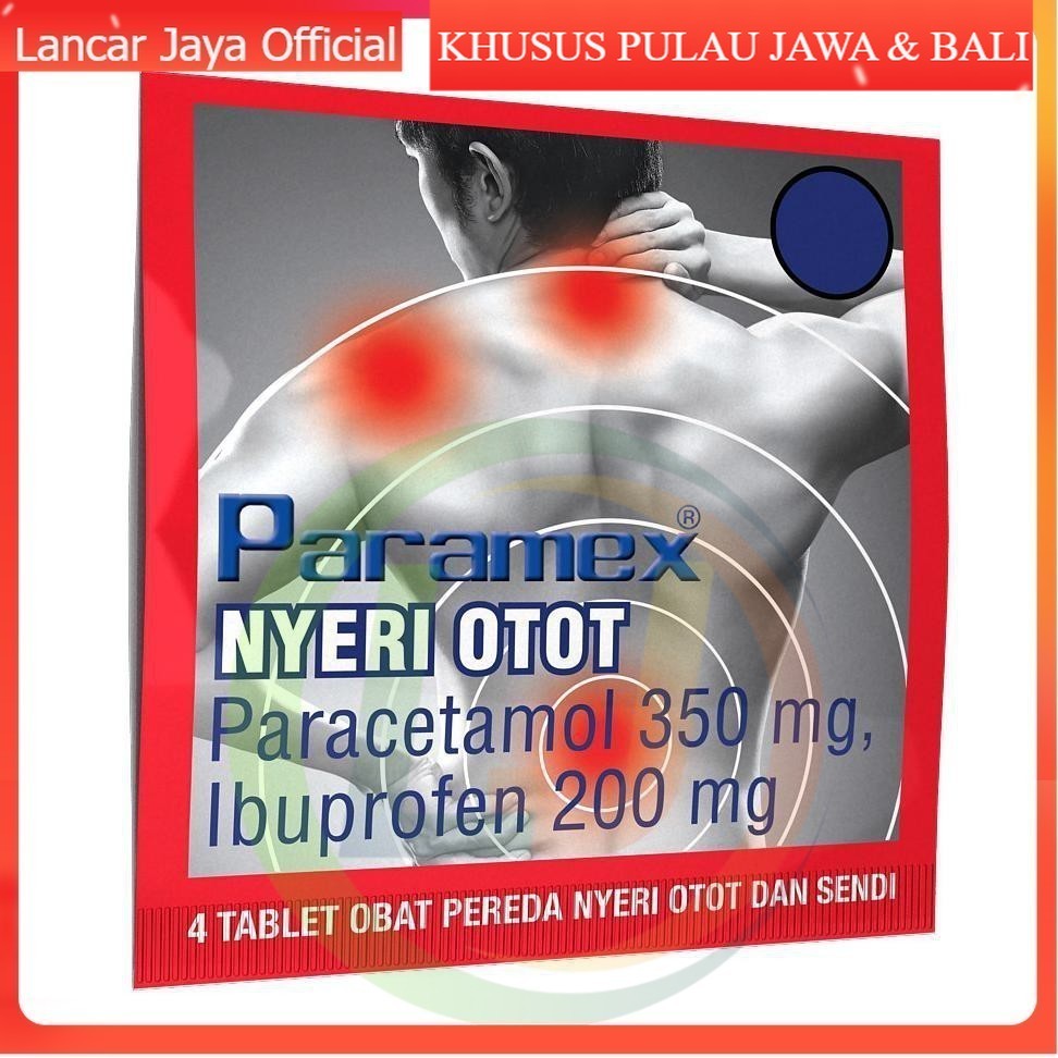 [ECER] OBAT PARAMEX NYERI OTOT 1 STRIP 4 TABLET | PARAMEX NYERI OTOT | OBAT NYERI PINGGANG | OBAT TE