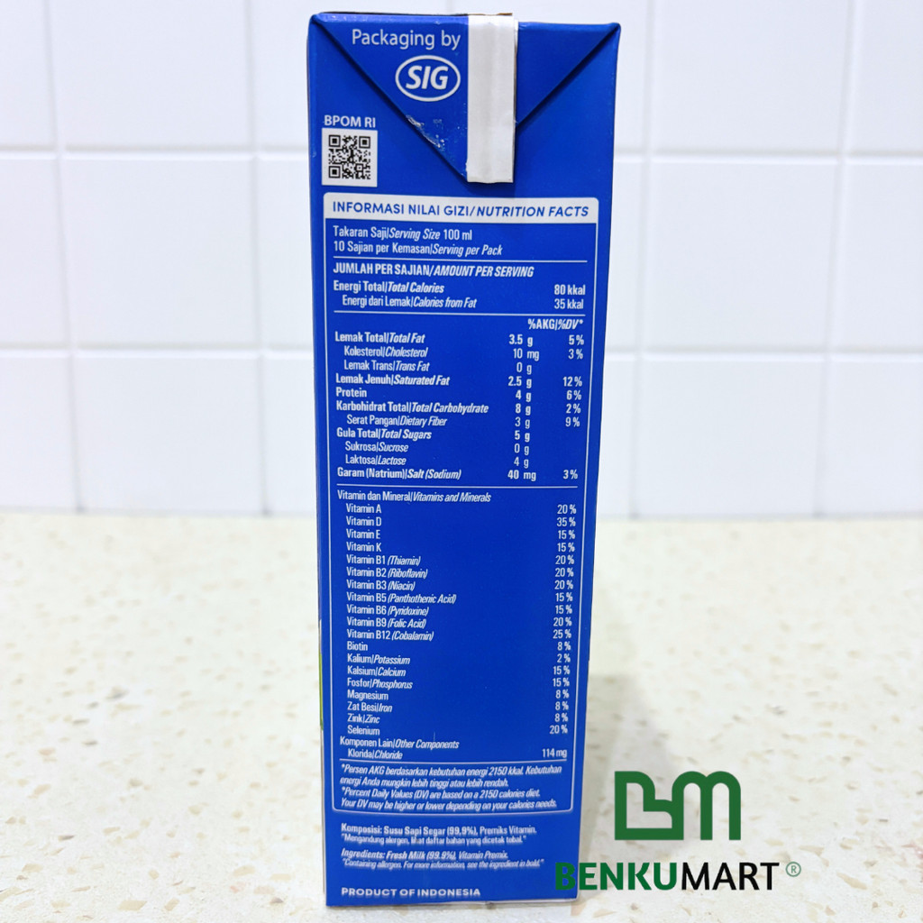 

[KARTON] Susu UHT Diamond Full Cream 12 x 1 Liter UHT Milk Kartonan