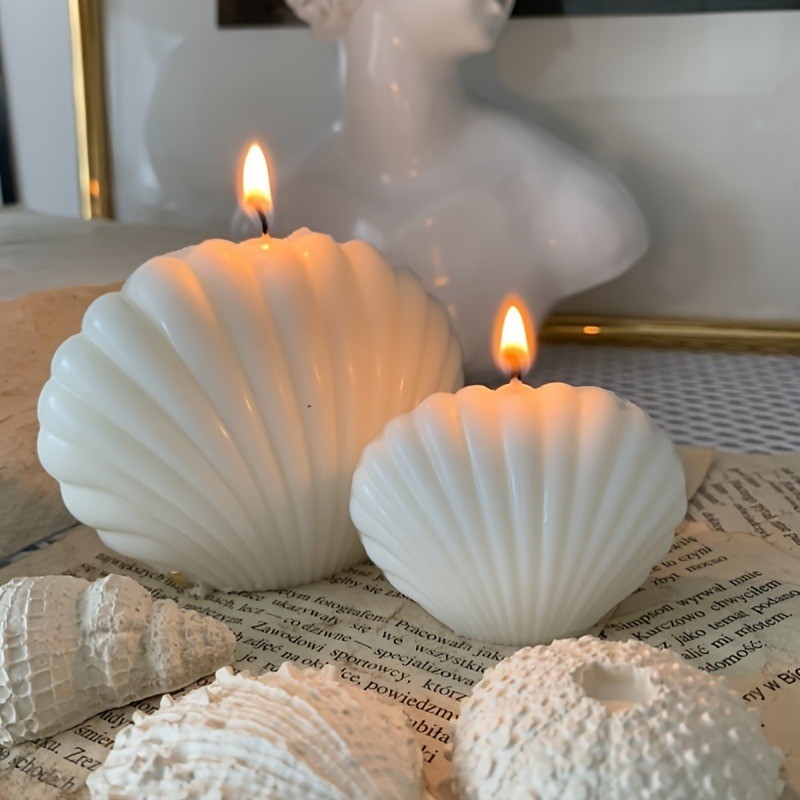 

1pc 3D Shell Silicone Scented Candle Mold for DIY Aromatherapy Wax and Clay Crafts