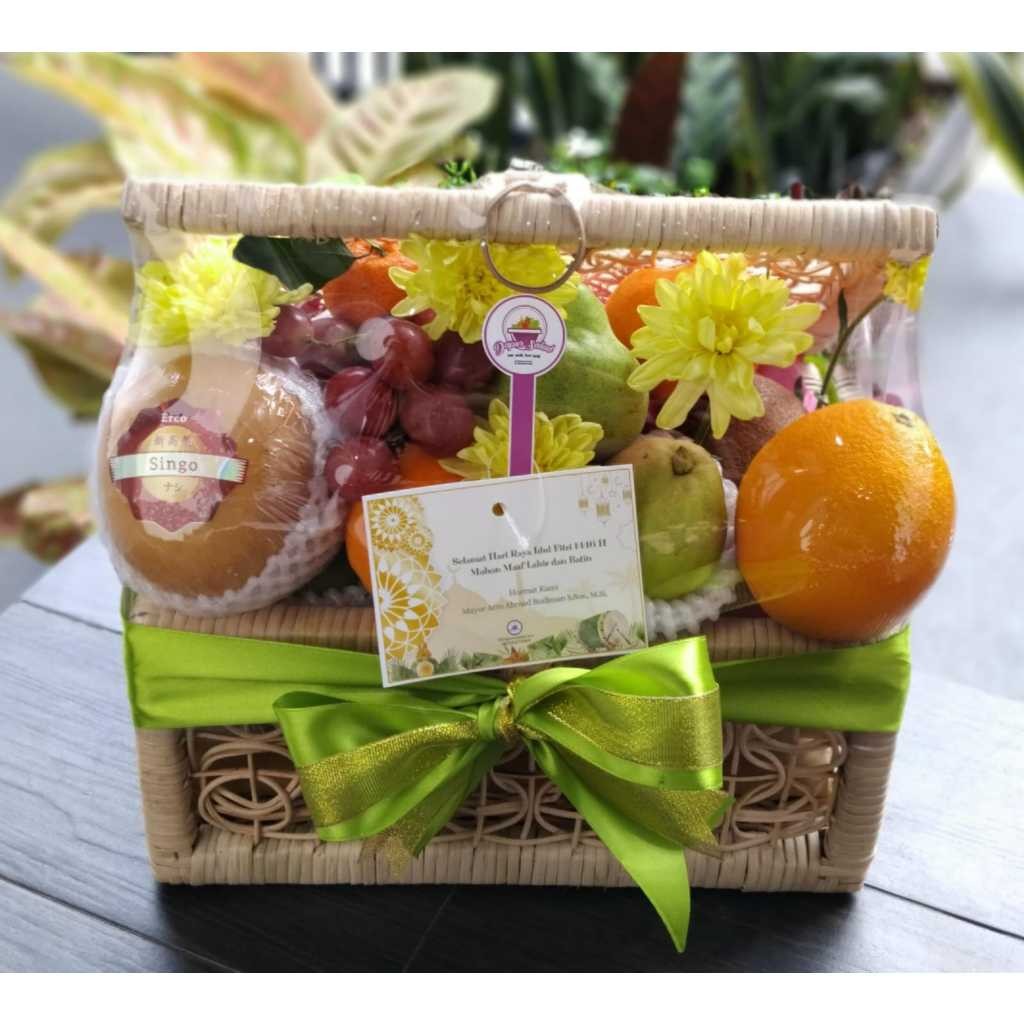Parcel Buah Segar Premium Parsel Rotan Kotak Free Kartu Ucapan Untuk Hari Raya Natal Tahun Baru Bing