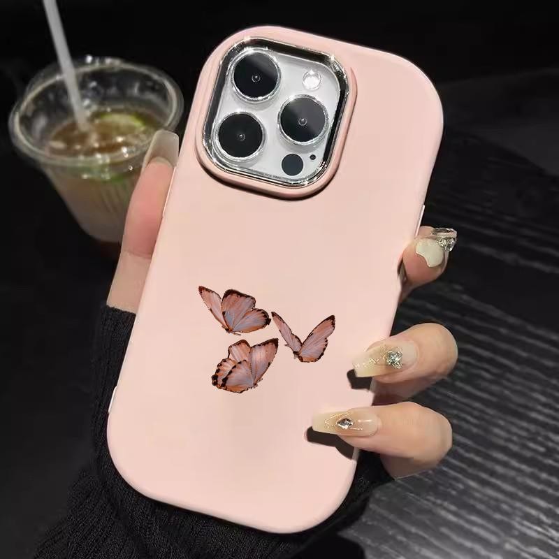 Soft Case For Samsung A32 5G A34 M32 Silicon TPU Colorful Simple Pink Butterfly Migun Case