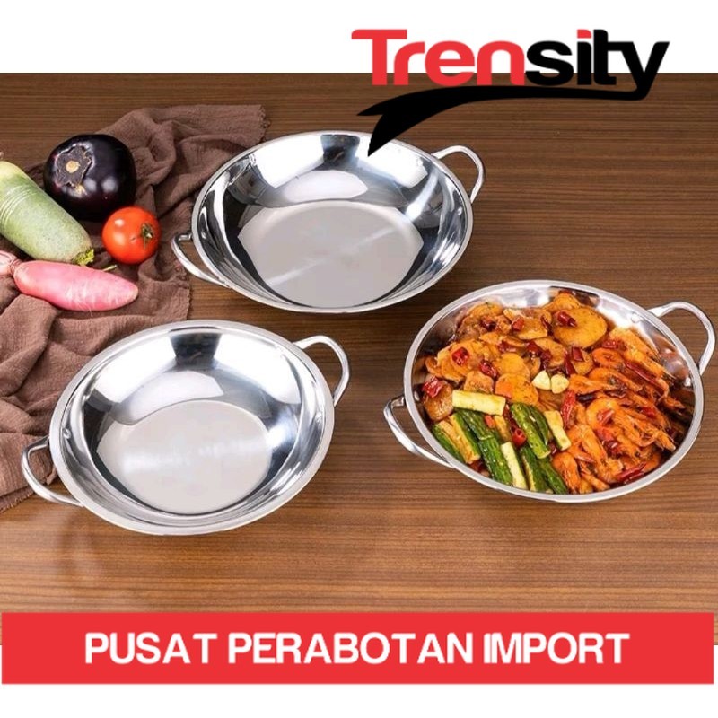 Wajan mini stainles anti lengket / kuali mini piring prasmanan *TRENSITY*