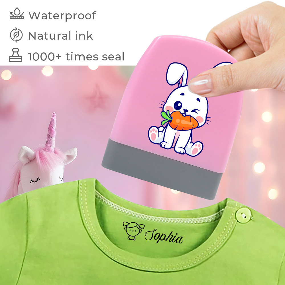 

Rabbit Gnawing On Turnips Personalized Custom Made Children's Stamps Carimbo Animais