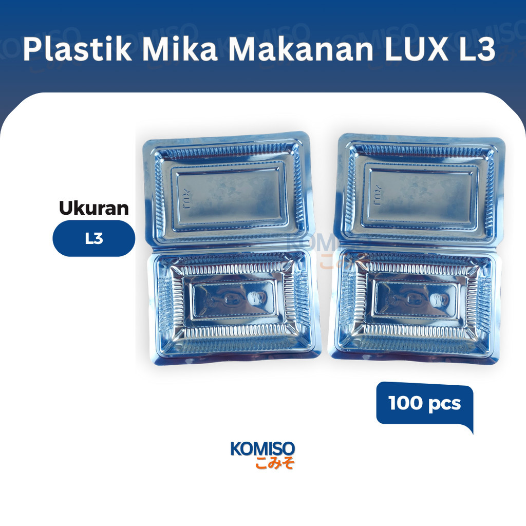 (100 pcs) Plastik Mika Kue / Mika Makanan Kemasan Bening Ukuran L3
