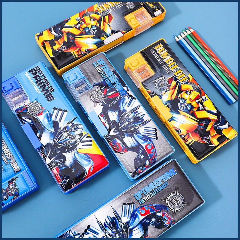 

Kotak Pensil Anak Laki-Laki, Pencil Case Transformer dengan Kode Sandi dan Magnet