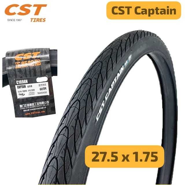 CST Captain Ban Luar Sepeda MTB Gravel Hybrid Cross Country Wire Bead 27.5 x 1.75 27.5x1.75 Inch