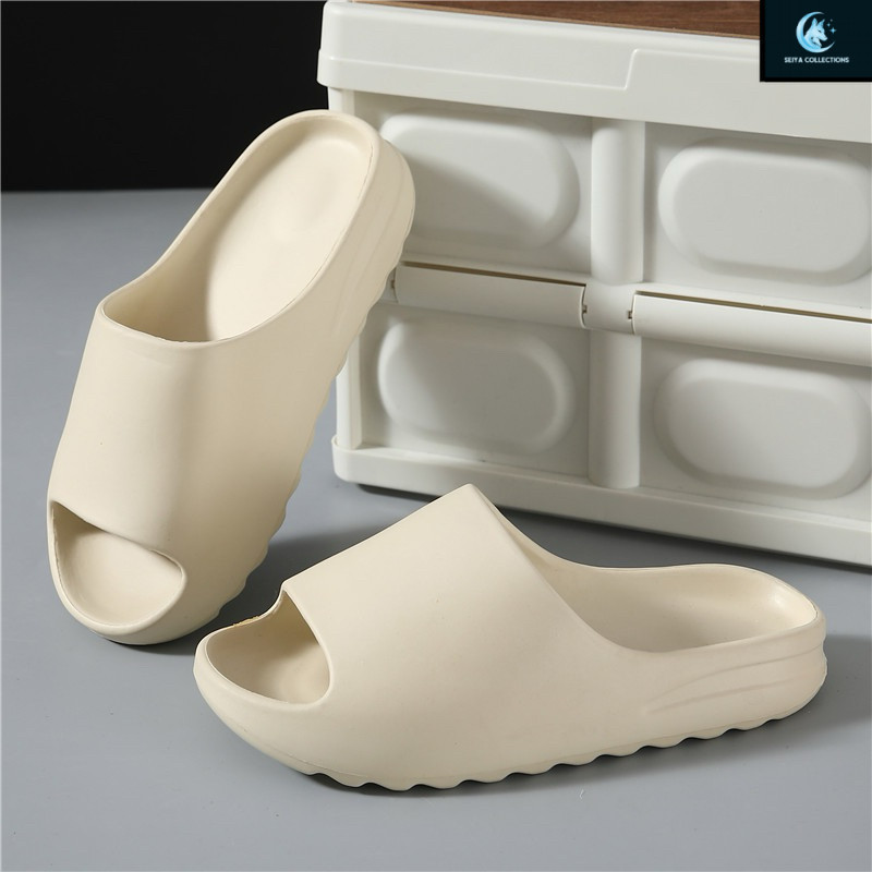 Sandal Wanita Terbaru Sandal Slop Kekinian Bahan Karet TEBAL EMPUK