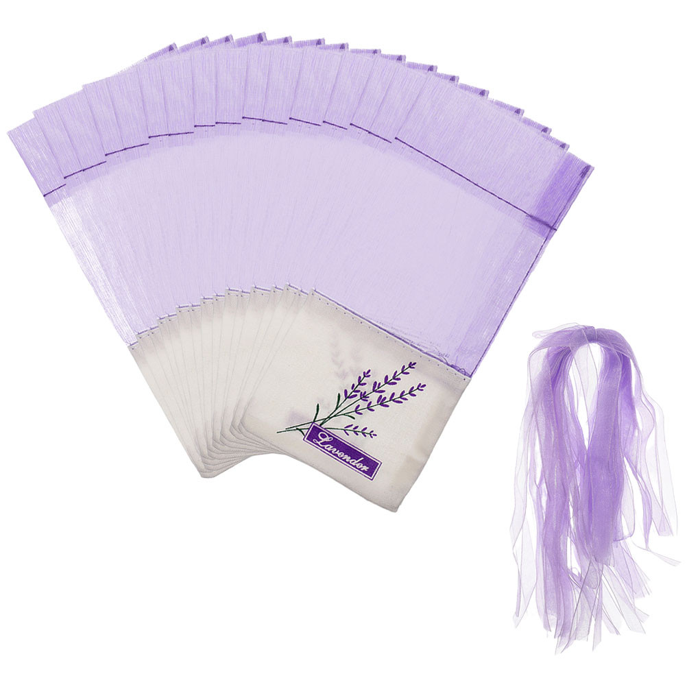 

50 Pcs Small Garbage Bags Vosarea Lavender Empty Sachet Tea Decorative Pouch Sachets Travel