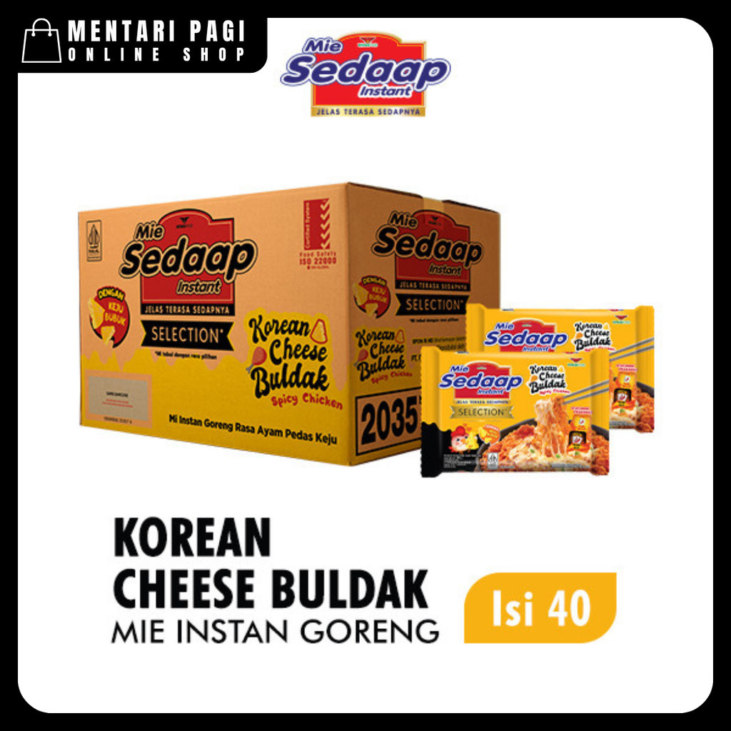 

Sedaap Mie Instan Goreng Korean Cheese Buldak 86 gr - 1 Dus (Isi 40 pcs)