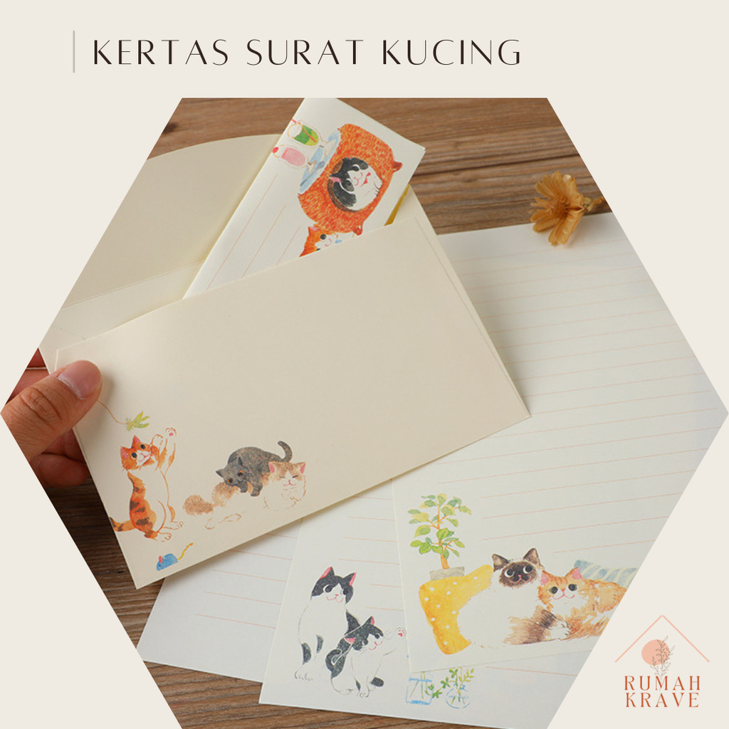 

RUMAH KRAVE - Kertas Surat Kucing Cat Amplop