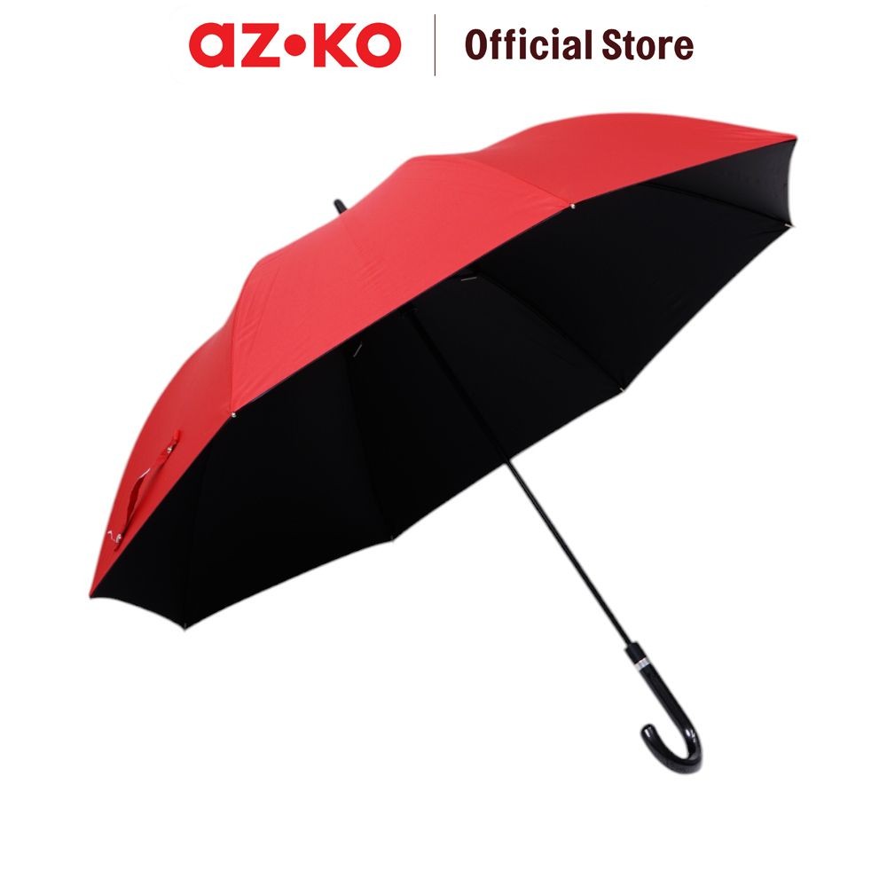 AZKO Passport 122 cm Payung Stick Revolve Frame - Merah Folding Umbrella Auto Umbrella Alat Peneduh 