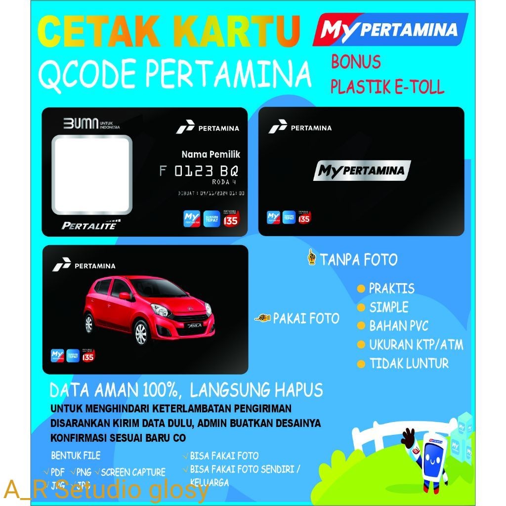 

KARTU MY PERTAMINA CARD BAHAN PVC TIDAK LUNTUR UKURAN KTP