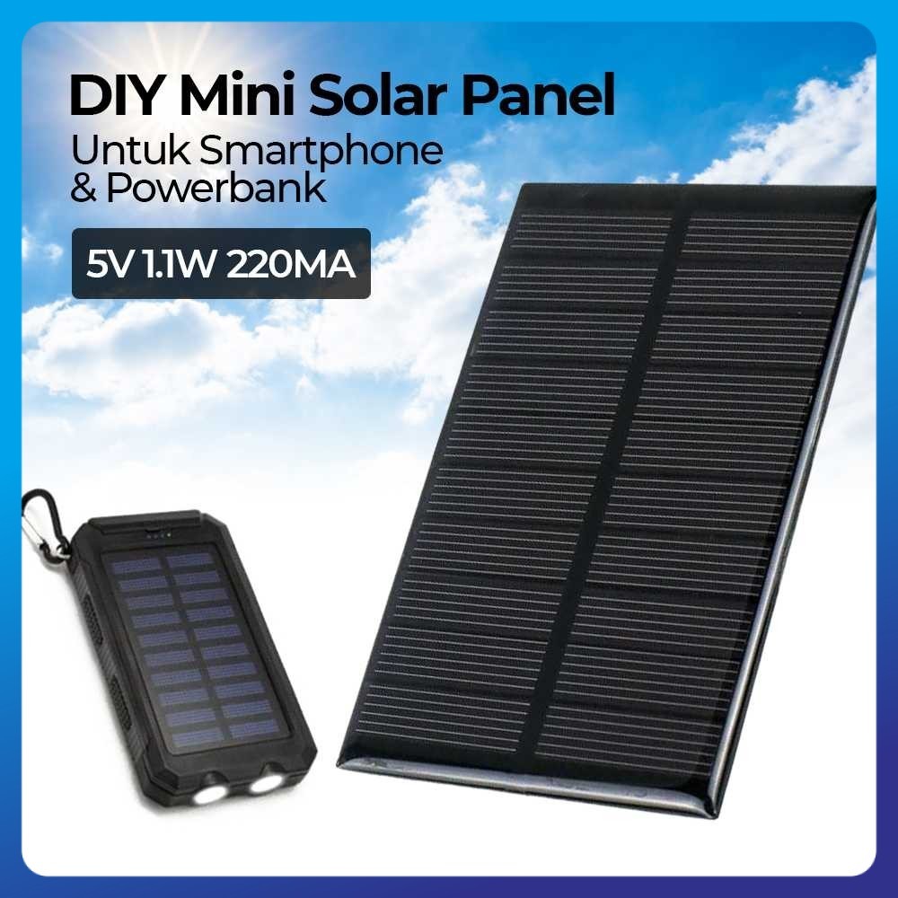 Taffware Solar Panel Mini Polycrystalline DIY Power Bank 5V 1.1W 220mA
