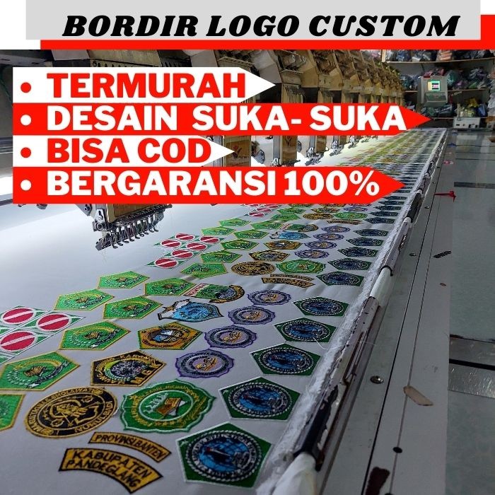 Bordir Logo patch logo Bordir emblem custom logo emblem custom bordirbisa pesan satuan