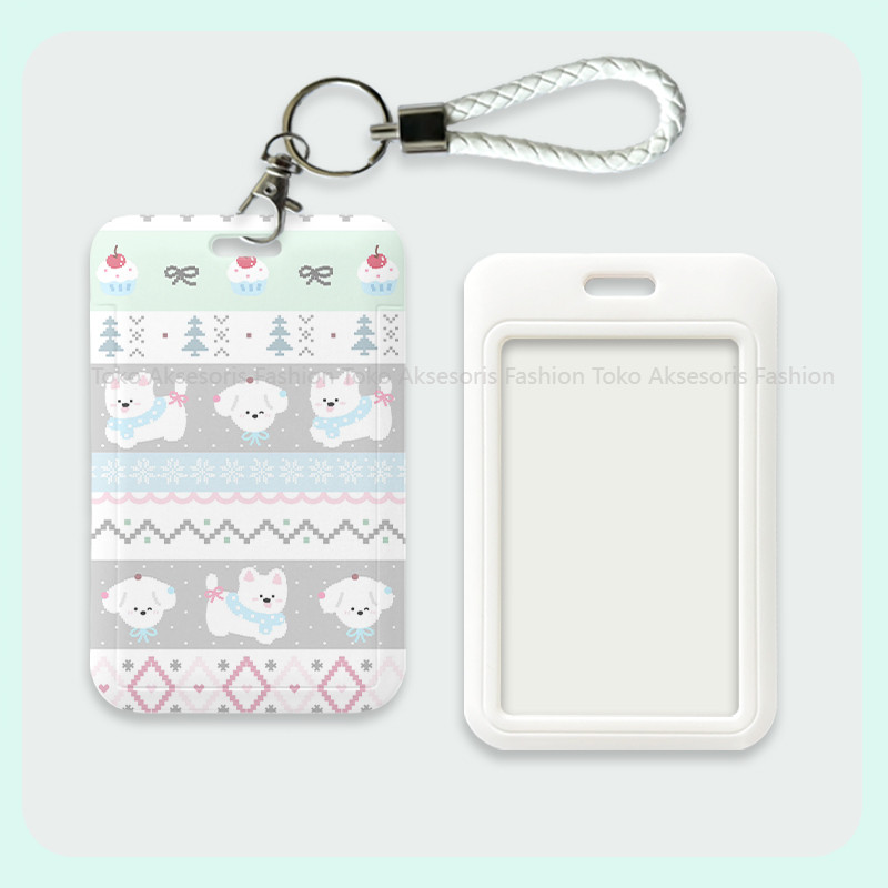 

id card holder tempat kartu lucu layer lanyard photocard aesthetic gantungan kartu nama tag cute nametag cari di lanyard 088