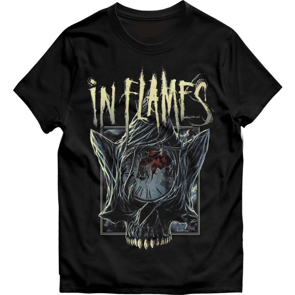 T-shirt Premium Unisex Grup Musik Heavy Metal INFLAME / INFLAMES I Kaos Distro Tebal