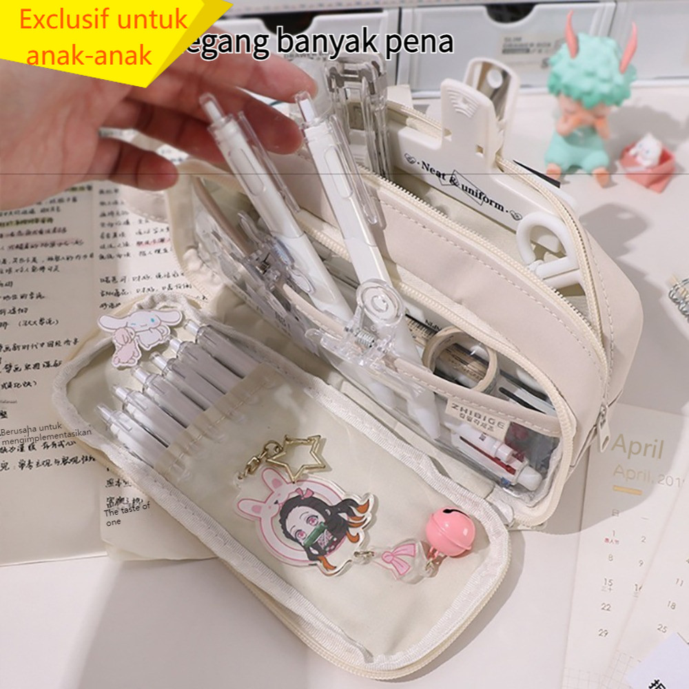 

Sayang Tepak/tempat pensil transparant Import Kotak Pensil Kawaii Kapasitas Besar Kotak Pensil Pensil Lipat Kotak Pensil Pensil untuk Anak Perempuan Alat Tulis Siswa Kantor Perlengkapan Sekolah Perlengkapan Sekolah