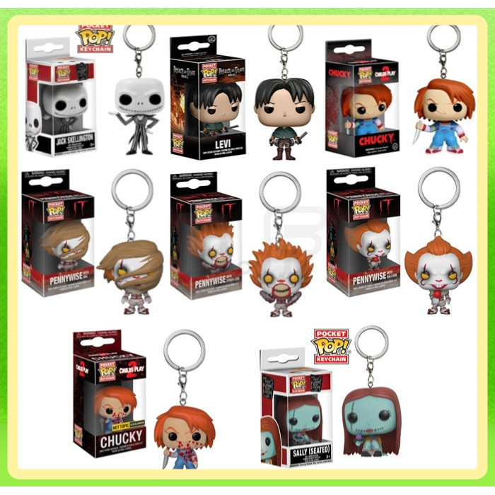 Funko Pocket Pop Couple Keychain Gantungan Kunci Captain Liver Gantungan Kunci Sally Skeleton Jack G
