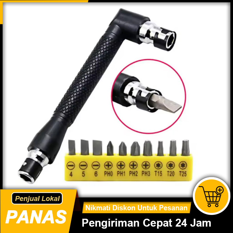 JUAL Utilitas Obeng Kepala Ganda Berbentuk L Kunci Soket Mini Kunci Soket Mini 1/4 6.35mm Alat Kunci