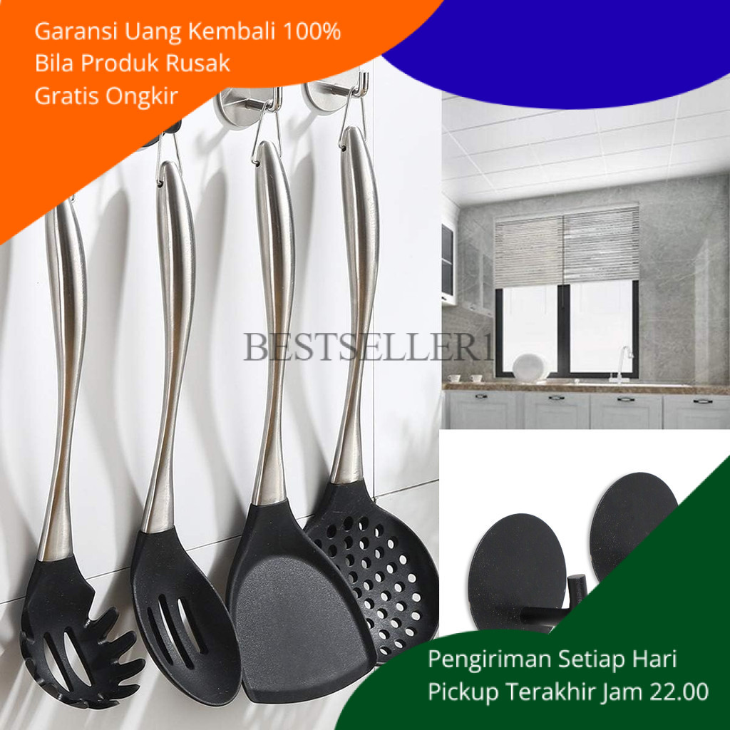 BS Hook Perekat Tempel Tanpa Bor Dinding Tembok Gantungan Helm Rak Penyimpanan Helm Gantung Tahan Ka