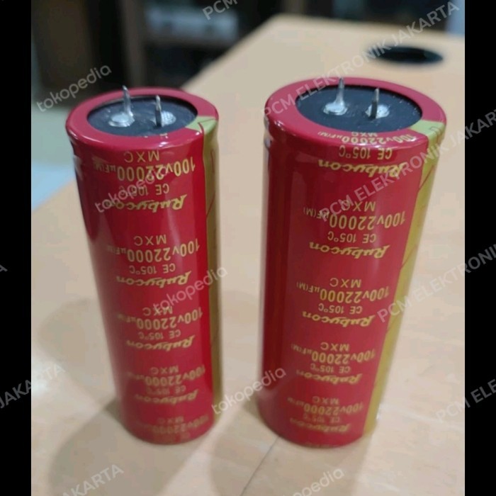 SB99 elco elko 22000 22.000 uf 100 volt rubicon rubycon merah asli kecil