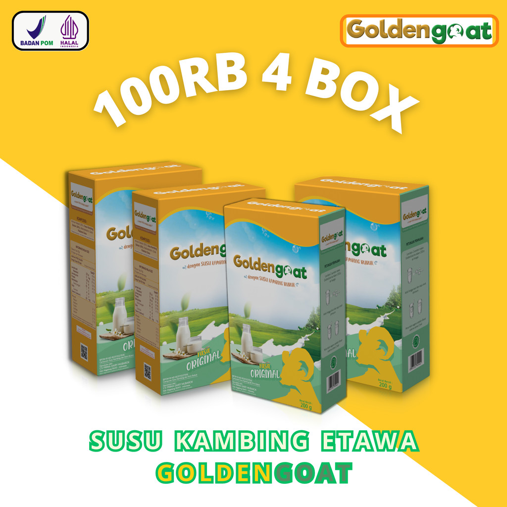 

[ 4 BOX ] Susu Etawa GOLDEN GOAT 200gr Pilihan Anda & Keluarga