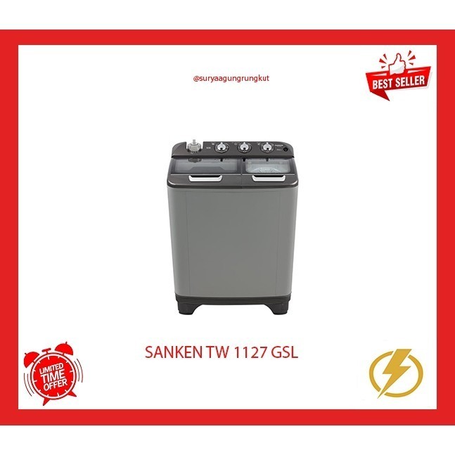 MESIN CUCI 2 TABUNG SANKEN - TW1127GSL