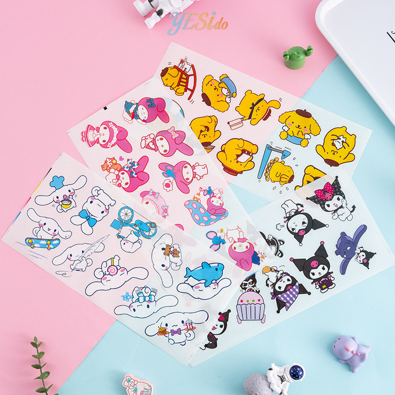 

COD Stiker Sanrio Stiker Dekorasi Kreatif Tahan Air Stiker Buku Pegangan Kartun Transparan-YES