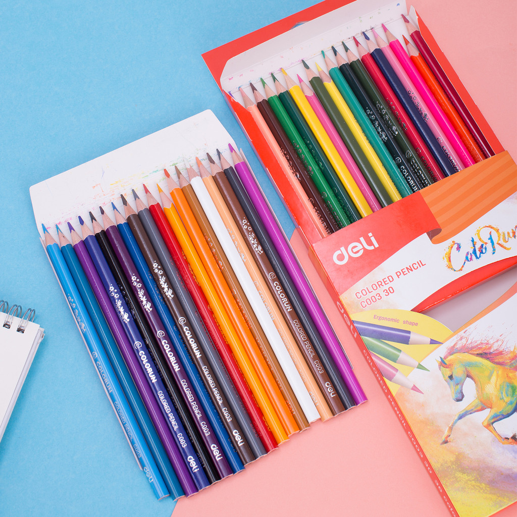 

Deli Colored Pencil 12/18/24/36 Colors Wooden Color Pencils Art Painting Drawing Kit Colors Art School Supply Kids Painting