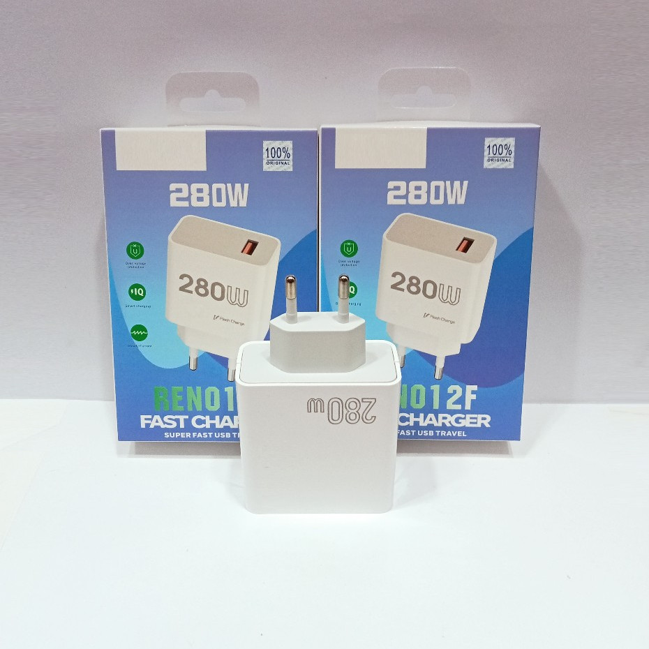 Batok Adapter  For OPP RENO 12F Fast Charger 280W Batok Kepala Casan Universal Support Fast Charging