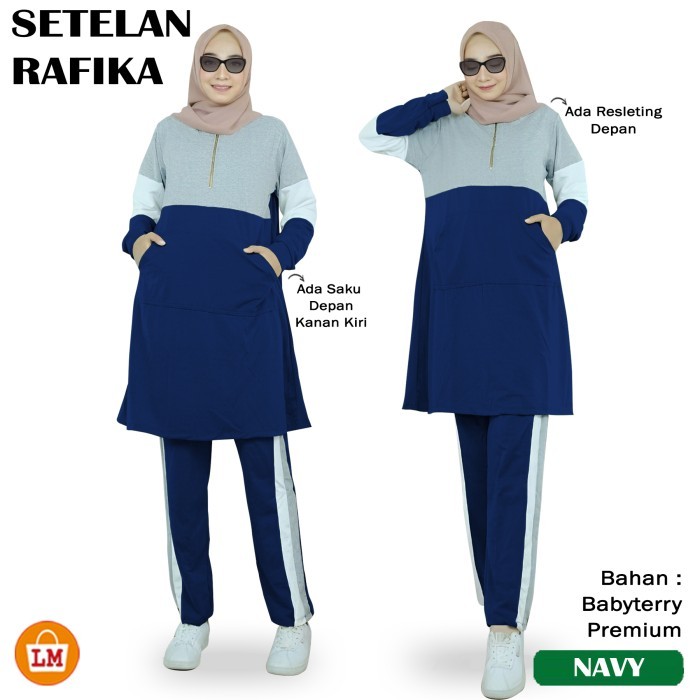 Baju Murah Promo Diskon Sporty Olahraga Perlengkapan /Setelan Training Olahraga Wanita Muslim RAFIKA