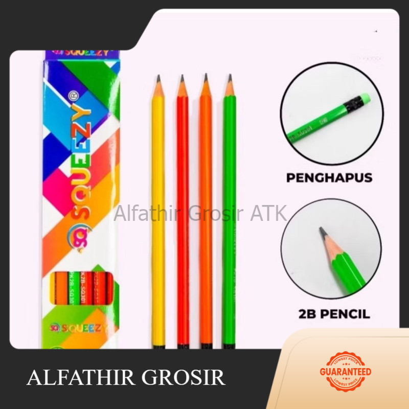 

Pensil 2B Squeezy PK2B SQ-301 / Pack isi 12 Pcs