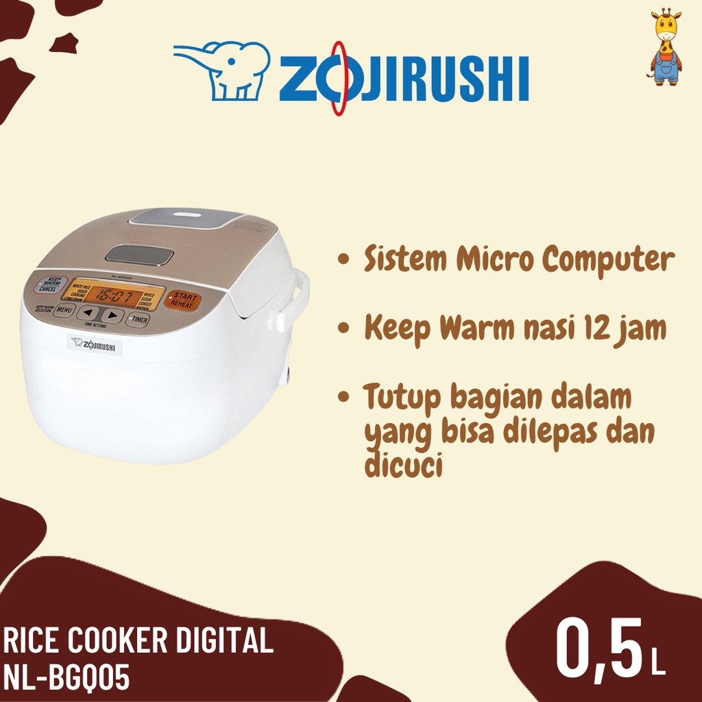 Zojirushi Rice Cooker NL-BGQ05 - Rice Cooker Digital