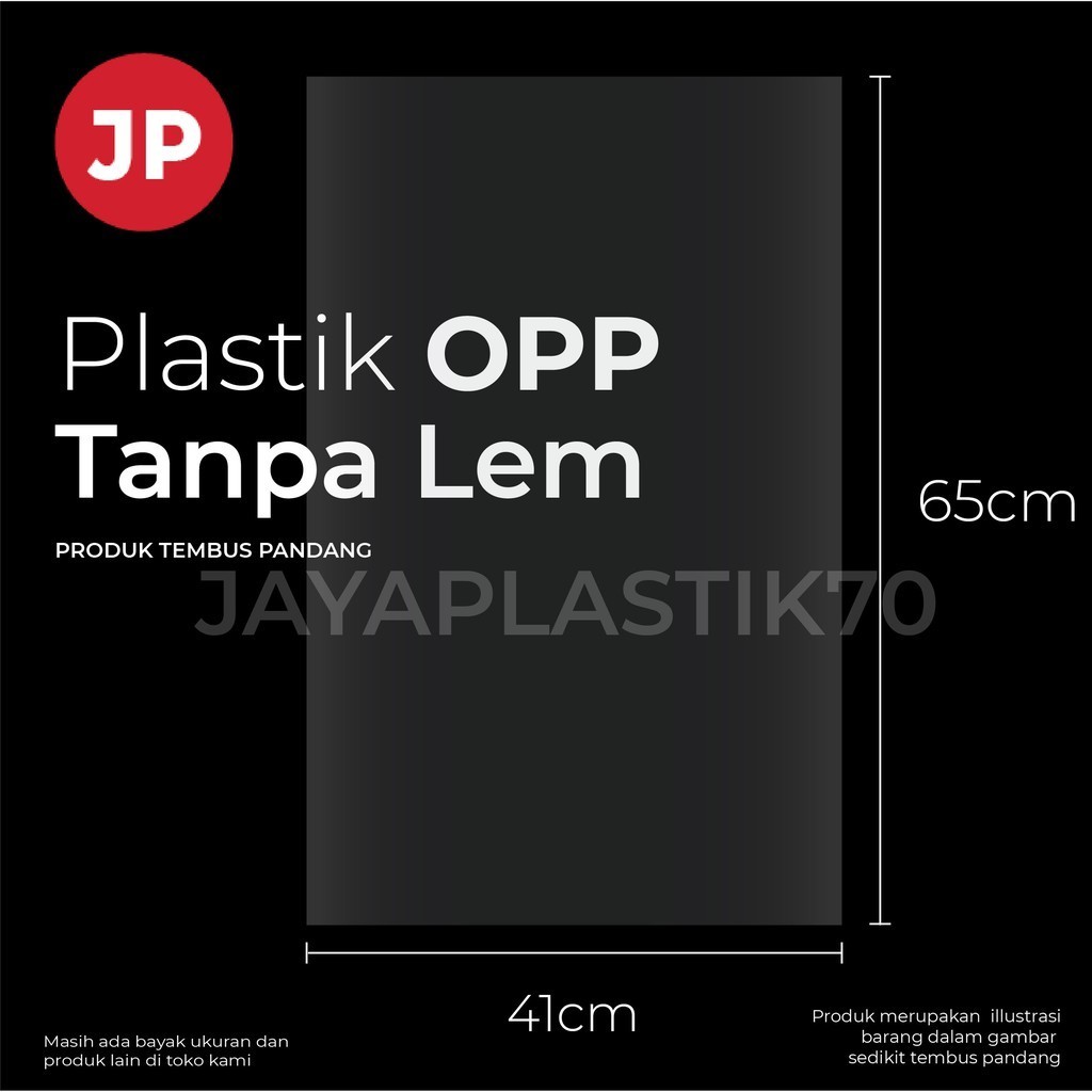 

Plastik OPP Kiloan Ukuran 29x50 cm Tanpa Lem Tebal sedang