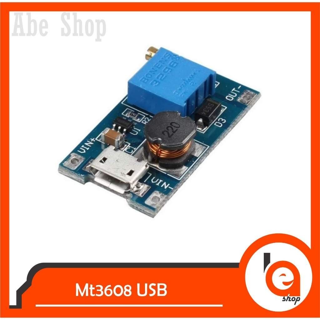 Modul Step Up 2A MT3608 Modul Booster Step Up DC-DC Adjustable USB Micro MT 3608 Abe