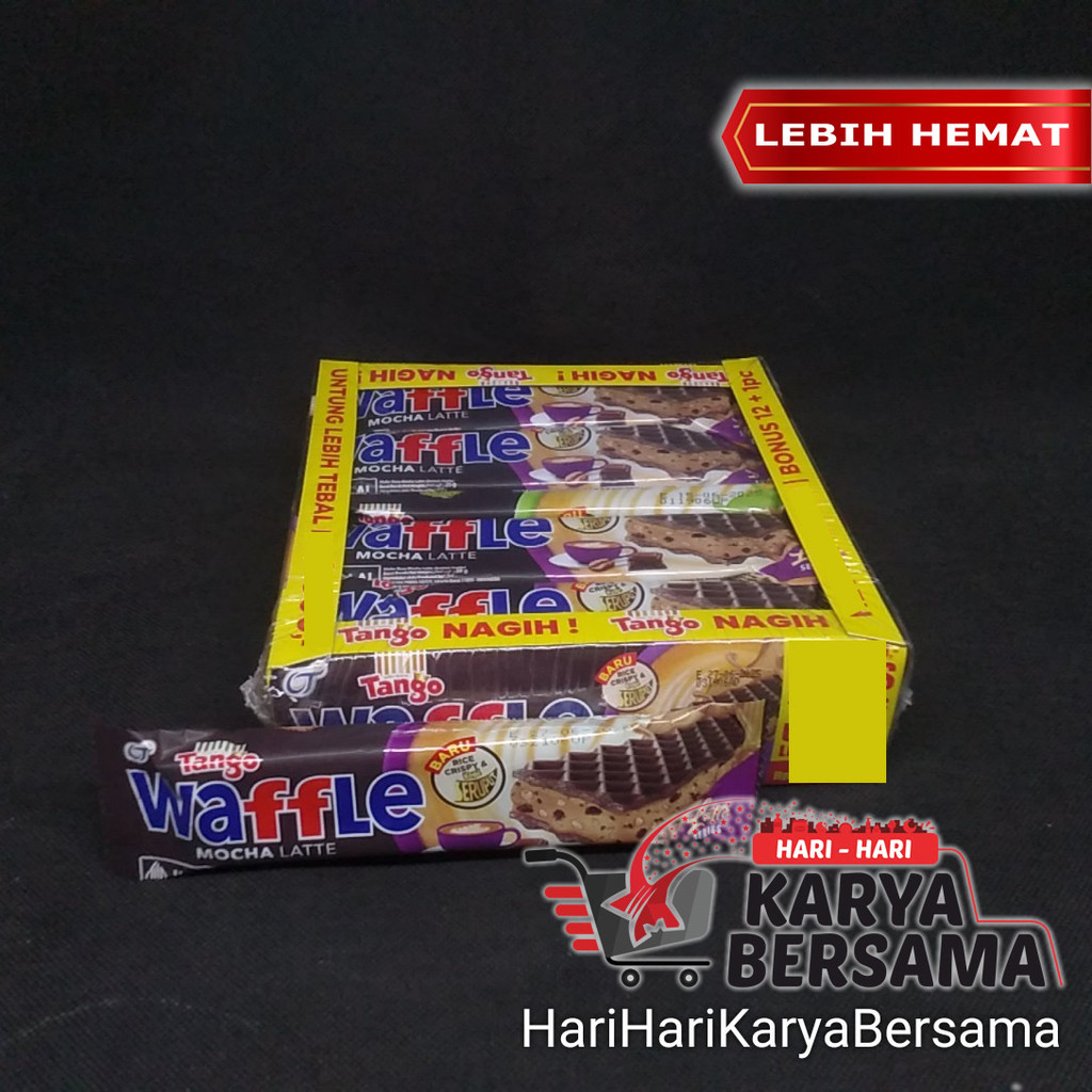 

MAKANAN RINGAN TANGO WAFER WAFFLE MOCHA LATTE PER-BOX ISI 12'S X 25GR