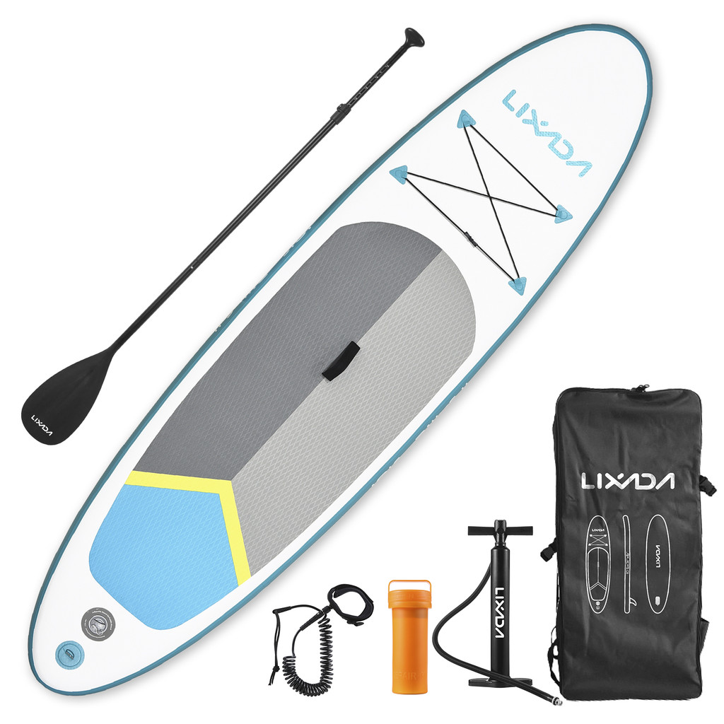 

LIXADA Inflatable Paddle Board Stand Up for Adult 6 Inch Thick SUP Paddleboard Water Sport Surf Set with Paddle Pump Backpack