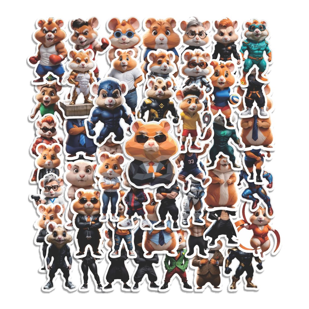 

COD 50 Pcs Stiker COMBAT HAMSTER Lucu Anti Air Untuk Dekorasi Notebook Sepeda Skateboard Handphone
