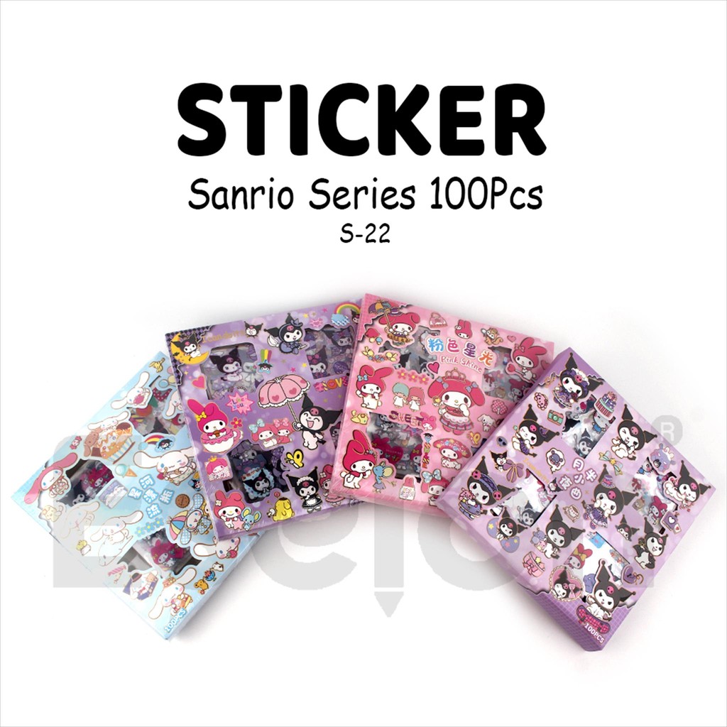 

100lbr Sticker Karakter Boneka S-22/Sticker Hias Anti Air Fancy Cewek