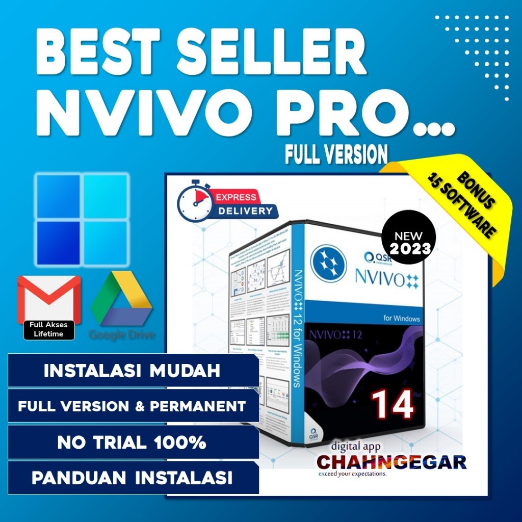 Nvivo 15 Pro Full Version Software Analisis data kualitatif / Nvivo 14 Pro