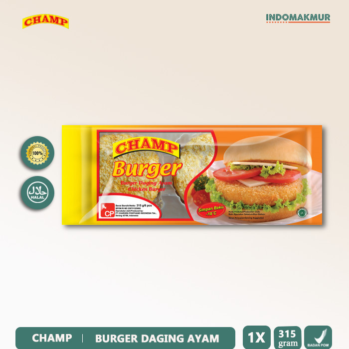 

Champ Burger Daging Ayam - Frozen Food