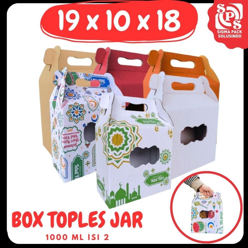 

Box_kuker 19x10x18 Jinjing (KUKER TOPLES JAR 1000 ml Isi 2) Kardus Toples Tabung Kue Kering / Idul Fitri /Hampers / Lebaran / Gable Box Polos/Motif VICTORY JPN