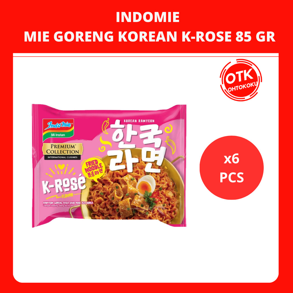 

Indomie Premium Collection Mi Instan Goreng Korean K- Rose 85 gr x 6 pcs