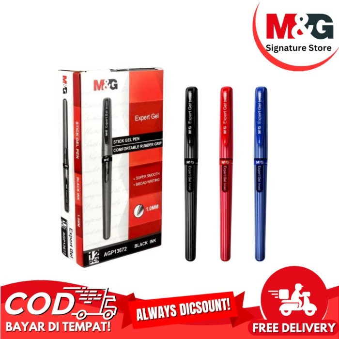 

Expert Gel Board Sign M&G AGM13671 Pulpen Gel Board Nidle Tip 0.7mm Semua Warna - Satuan - MERAH