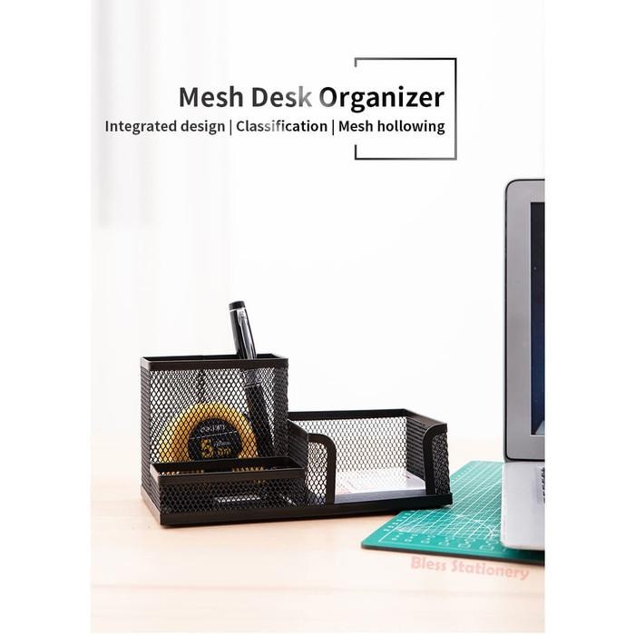 

AHHA Deli tempat alat tulis besi tempat pulpen jaring tempat pensil pen stand pen holder