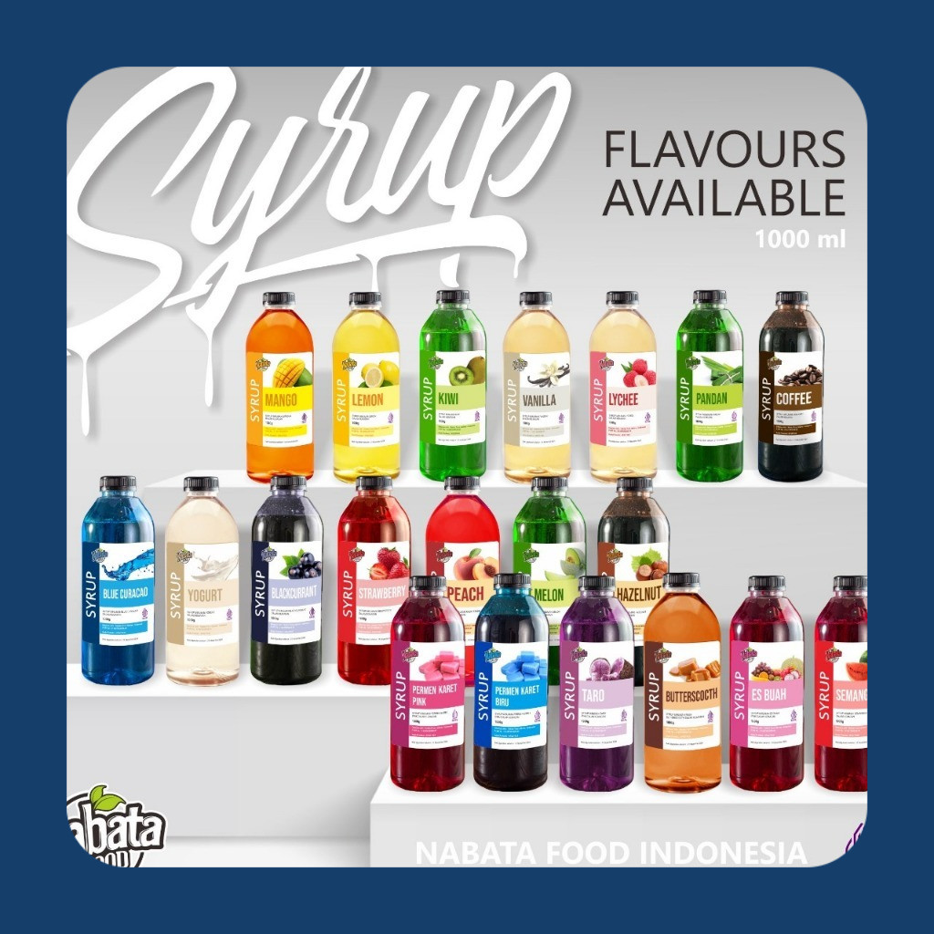 

Syrup NABATA All Varian 1000 ml Sirup Flavoured Minuman Bartender Kopi | Sirup Nabata Aneka Rasa